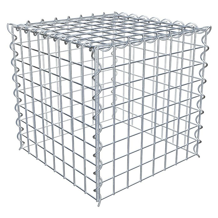 Gabiona Gabione Typ 3 (Zum Anbau in der Höhe, 40 x 40 x 40 cm, Stahl, Maschenbreite: 50 mm, Maschenhöhe: 50 mm, Spirale) | BAUHAUS