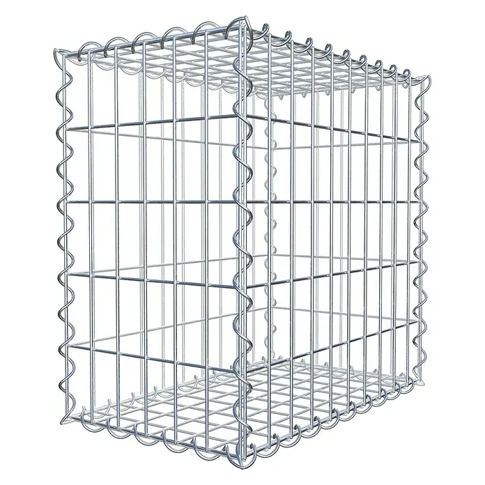 Gabiona Gabione - 50 x 30 x 50 cm, Metall, Maschenbreite: 50 mm, Maschenhöhe: 100 mm - Metallgabionenkäfig für den Außenbereich. Stabiler und robuster Drahtkorb für Landschaftsbau und Gartengestaltung mit dekorativem Akzent.