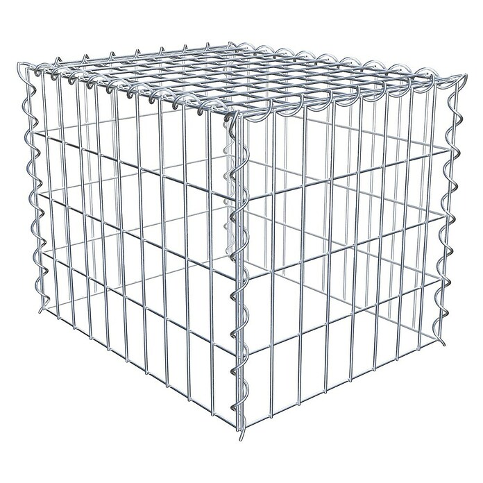 Gabiona Gabione Typ 3 (Zum Anbau in der Höhe, 50 x 40 x 40 cm, Stahl, Maschenbreite: 50 mm, Maschenhöhe: 100 mm, Spirale) | BAUHAUS