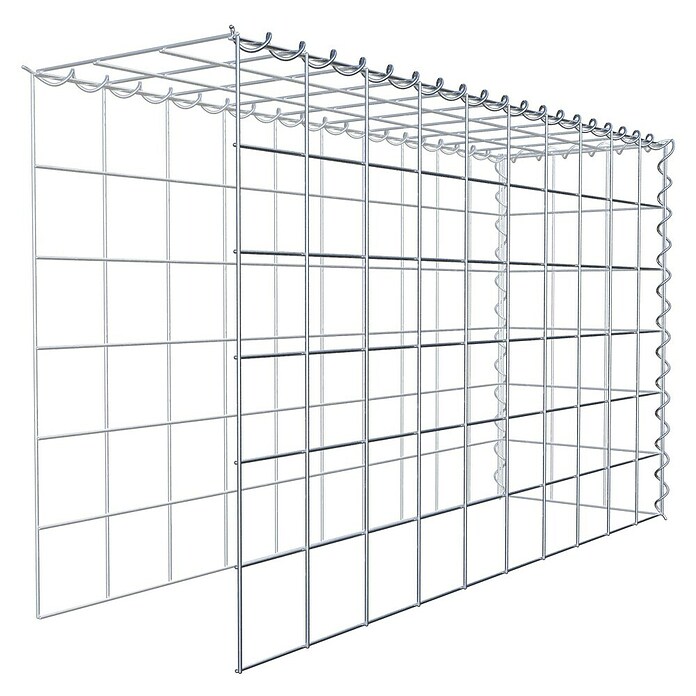 Gabiona Gabione Typ 4 (Zum Anbau in Länge & Höhe, 100 x 30 x 60 cm, Stahl, Maschenbreite: 100 mm, Maschenhöhe: 100 mm, Spirale) | BAUHAUS
