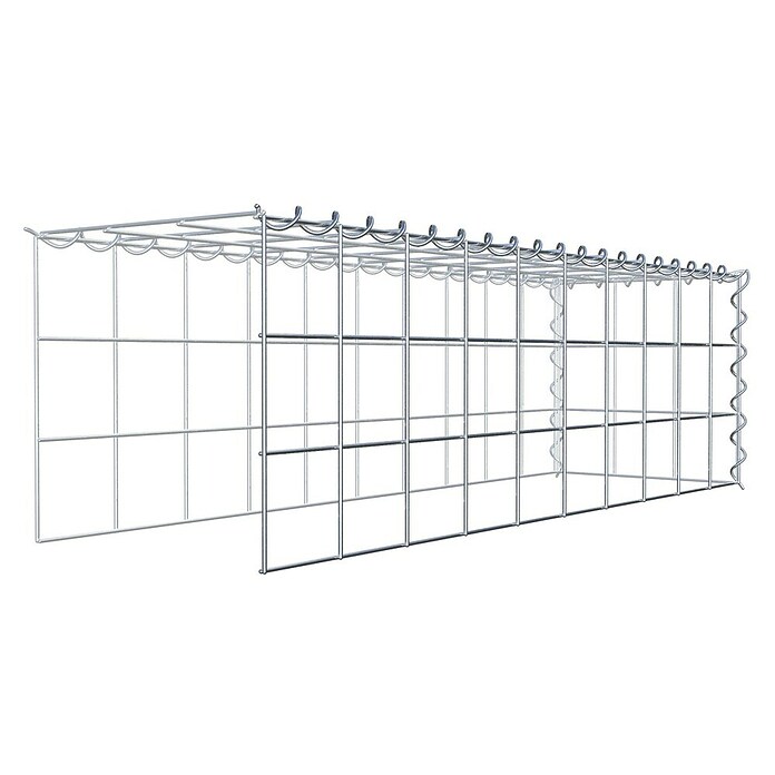 Gabiona Gabione Typ 4 (Zum Anbau in Länge & Höhe, 100 x 30 x 30 cm, Stahl, Maschenbreite: 100 mm, Maschenhöhe: 100 mm, Spirale) | BAUHAUS