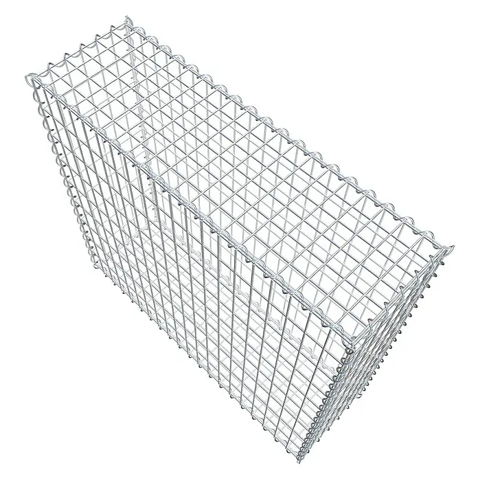 Gabiona Gabione - 100 x 30 x 90 cm, Metall, Maschenbreite: 50 mm, Maschenhöhe: 100 mm - Gitterbox zur Befüllung mit Steinen zur Hangbefestigung oder Gartengestaltung. Drahtgitterkonstruktion mit eckiger Form zur individuellen Gestaltung.
