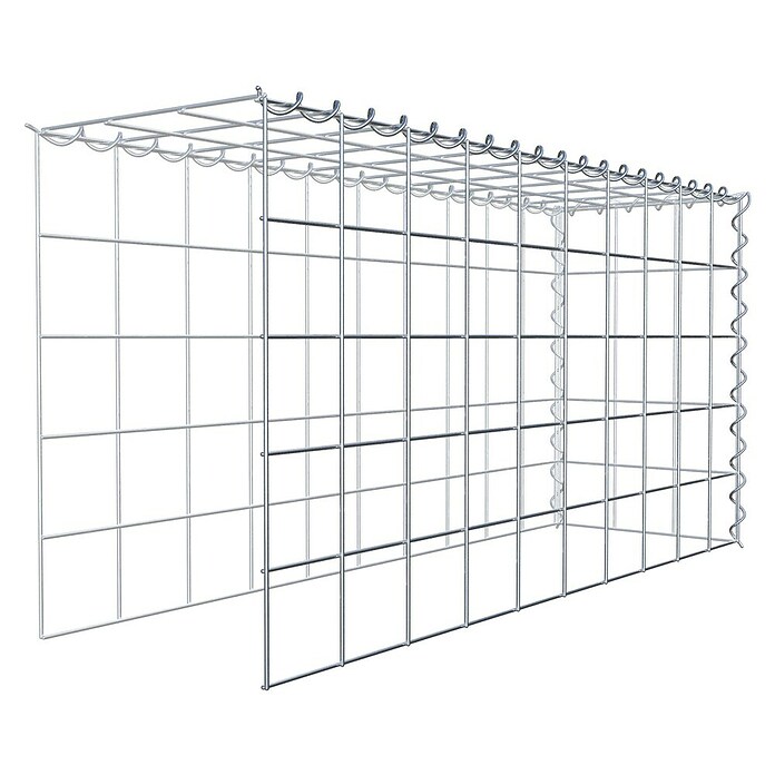 Gabiona Gabione Typ 4 (Zum Anbau in Länge & Höhe, 100 x 30 x 50 cm, Stahl, Maschenbreite: 100 mm, Maschenhöhe: 100 mm, Spirale) | BAUHAUS