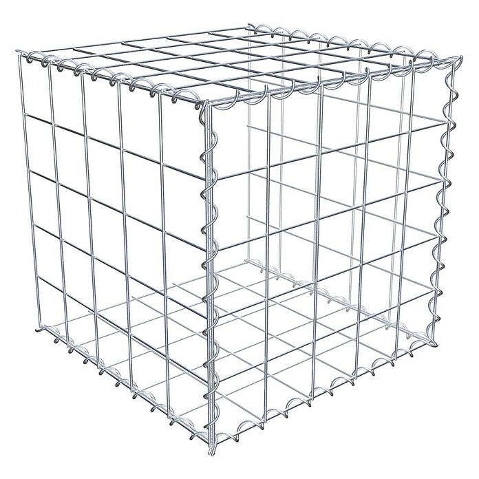 Gabiona Gabione Typ 2 (Zum Anbau in der Länge, 50 x 50 x 50 cm, Stahl, Maschenbreite: 100 mm, Maschenhöhe: 100 mm, Spirale) | BAUHAUS