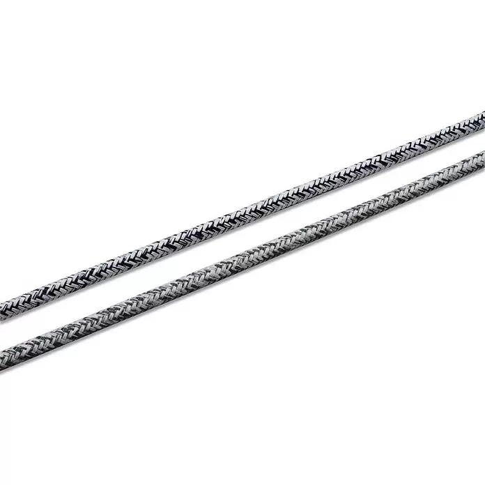 Seilflechter Cabo a metros Tornado Super Grip - Diámetro: 7 mm, Plástico, Blanco/Gris - Dos cuerdas trenzadas, una azul oscuro/blanco y una gris/blanc.
