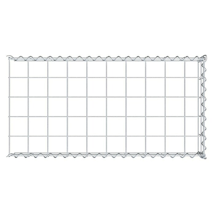 Gabiona Gabione Typ 4 (Zum Anbau in Länge & Höhe, 100 x 50 x 20 cm, Stahl, Maschenbreite: 100 mm, Maschenhöhe: 100 mm, Spirale) | BAUHAUS