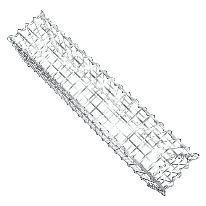 Gabiona Gabione - 100 x 20 x 30 cm, Metall, Maschenbreite: 50 mm, Maschenhöhe: 100 mm - Ansicht eines Gabionenkorbs aus Drahtgeflecht, ideal für den Garten- und Landschaftsbau zur Hangbefestigung und als dekoratives Element.