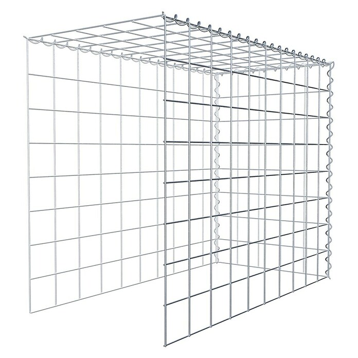 Gabiona Gabione Typ 4 (Zum Anbau in Länge & Höhe, 100 x 50 x 80 cm, Stahl, Maschenbreite: 100 mm, Maschenhöhe: 100 mm, Spirale) | BAUHAUS