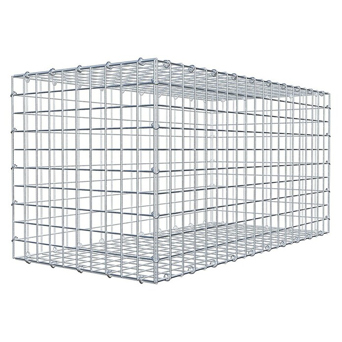 Gabiona Gabione (100 x 50 x 50 cm, Stahl, Maschenbreite: 50 mm, Maschenhöhe: 50 mm, C-Ring) | BAUHAUS