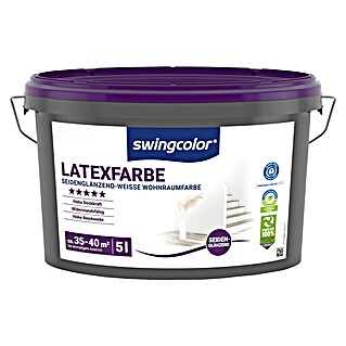 swingcolor Latexfarbe (Schneeweiß, Seidenglänzend, 5 l, Konservierungsmittelfrei)