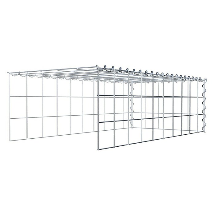 Gabiona Gabione Typ 4 (Zum Anbau in Länge & Höhe, 100 x 50 x 30 cm, Stahl, Maschenbreite: 100 mm, Maschenhöhe: 100 mm, Spirale) | BAUHAUS