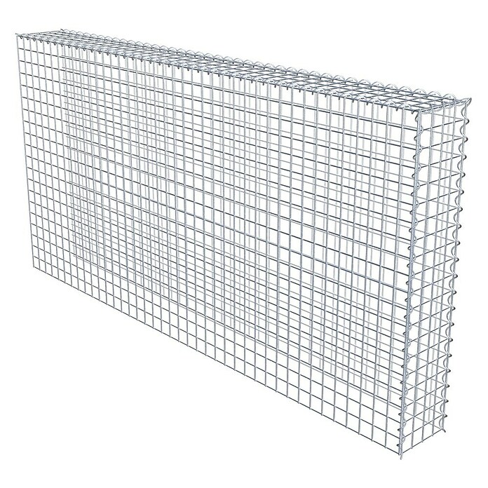 Gabiona Gabione Typ 4 (Zum Anbau in Länge & Höhe, 200 x 20 x 100 cm, Stahl, Maschenbreite: 50 mm, Maschenhöhe: 50 mm, Spirale) | BAUHAUS