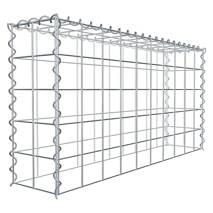 Gabiona Gabione Typ 3 (Zum Anbau in der Höhe, 100 x 20 x 50 cm, Stahl, Maschenbreite: 100 mm, Maschenhöhe: 100 mm, Spirale) | BAUHAUS
