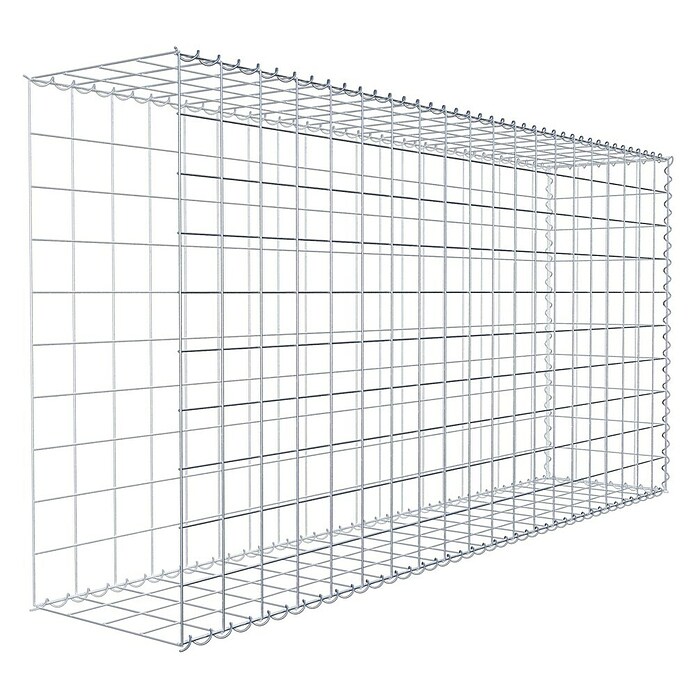 Gabiona Gabione Typ 2 (Zum Anbau in der Länge, 200 x 40 x 100 cm, Stahl, Maschenbreite: 100 mm, Maschenhöhe: 100 mm, Spirale) | BAUHAUS