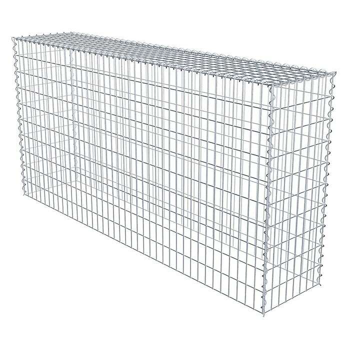 Gabiona Gabione Typ 3 (Zum Anbau in der Höhe, 200 x 40 x 100 cm, Stahl, Maschenbreite: 50 mm, Maschenhöhe: 100 mm, Spirale) | BAUHAUS