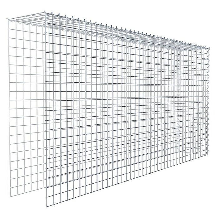 Gabiona Gabione Typ 4 (Zum Anbau in Länge & Höhe, 200 x 30 x 100 cm, Stahl, Maschenbreite: 50 mm, Maschenhöhe: 50 mm, Spirale) | BAUHAUS