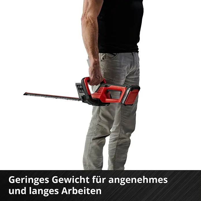 Einhell Power X-Change 18V Akku-Heckenschere GC-CH 18/40 Li Solo - 18 V, Li-Ionen, Ohne Akku, Schnittlänge: 40 cm - Leichte Akku-Heckenschere für komfortables und ausdauerndes Arbeiten im Garten.