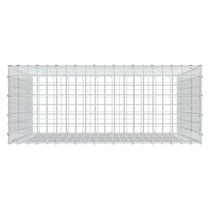 Gabiona Gabione - 100 x 40 x 100 cm, Stahl, Maschenbreite: 50 mm, Maschenhöhe: 50 mm, C-Ring - Leerer rechteckiger Gabionenkorb aus verzinktem Stahldrahtgeflecht.