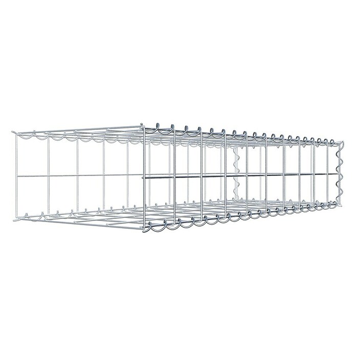 Gabiona Gabione Typ 2 (Zum Anbau in der Länge, 100 x 40 x 20 cm, Stahl, Maschenbreite: 100 mm, Maschenhöhe: 100 mm, Spirale) | BAUHAUS
