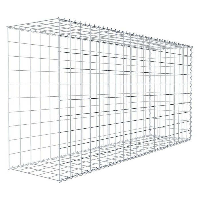Gabiona Gabione Typ 2 (Zum Anbau in der Länge, 200 x 50 x 100 cm, Stahl, Maschenbreite: 100 mm, Maschenhöhe: 100 mm, Spirale) | BAUHAUS