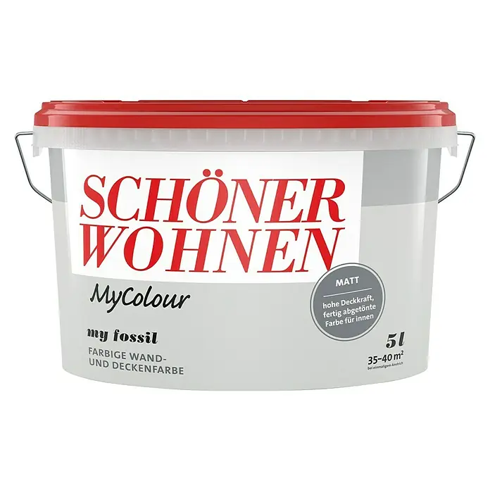 SCHÖNER WOHNEN-Farbe MyColour Wandfarbe - Fossil, Matt, 5 l - Eimer Schöner Wohnen MyColour "my fossil" Wand- und Deckenfarbe, matt, 5l für Innenräume.