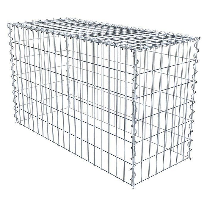 Gabiona Gabione Typ 3 (Zum Anbau in der Höhe, 100 x 40 x 60 cm, Stahl, Maschenbreite: 50 mm, Maschenhöhe: 100 mm, Spirale) | BAUHAUS