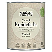 SCHÖNER WOHNEN-Farbe Naturell Wandfarbe Kreidefarbe (Windstille - feines Hellgrau, Matt, 1 l, Konservierungsmittelfrei) | BAUHAUS