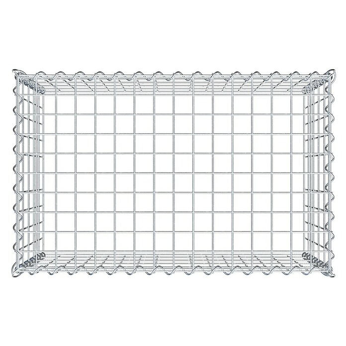 Gabiona Gabione Typ 3 (Zum Anbau in der Höhe, 80 x 50 x 50 cm, Stahl, Maschenbreite: 50 mm, Maschenhöhe: 100 mm, Spirale) | BAUHAUS