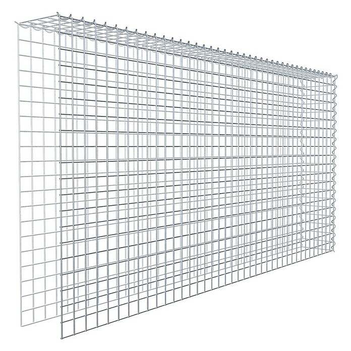 Gabiona Gabione Typ 4 (Zum Anbau in Länge & Höhe, 200 x 20 x 100 cm, Stahl, Maschenbreite: 50 mm, Maschenhöhe: 50 mm, Spirale) | BAUHAUS