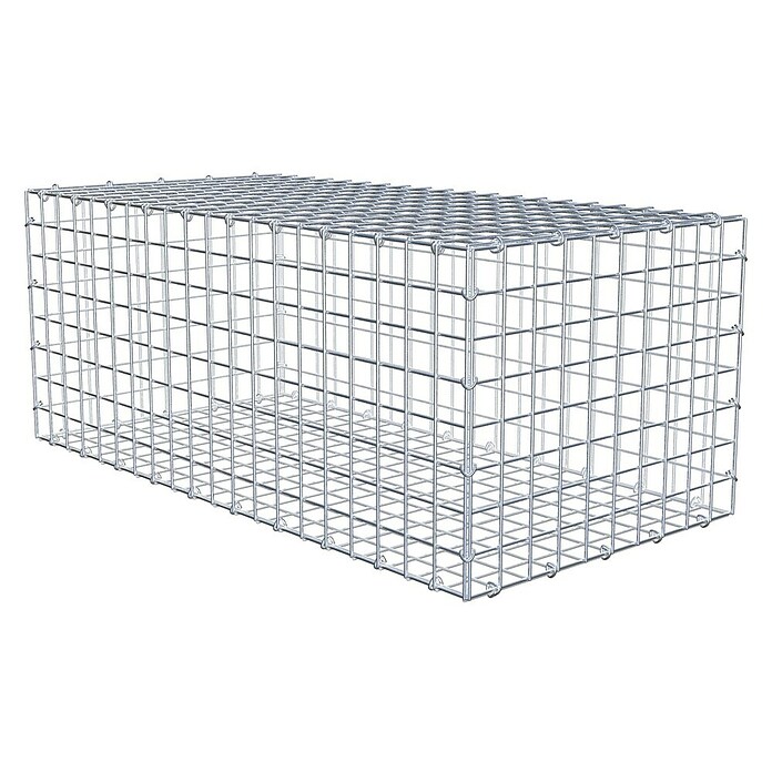 Gabiona Gabione (100 x 50 x 40 cm, Stahl, Maschenbreite: 50 mm, Maschenhöhe: 50 mm, C-Ring) | BAUHAUS