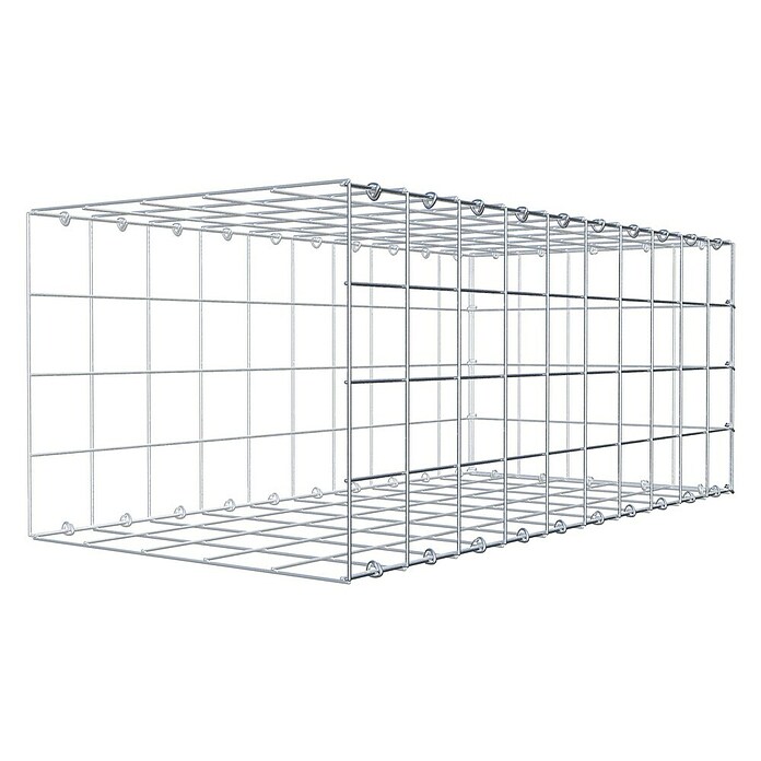 Gabiona Gabione Typ 2 (Zum Anbau in der Länge, 100 x 50 x 40 cm, Stahl, Maschenbreite: 100 mm, Maschenhöhe: 100 mm, C-Ring) | BAUHAUS