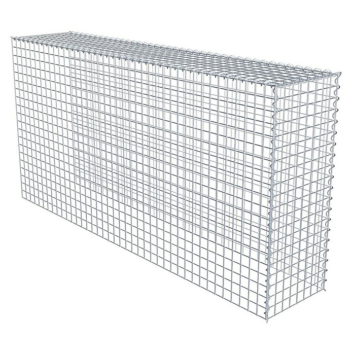 Gabiona Gabione Typ 4 (Zum Anbau in Länge & Höhe, 200 x 40 x 100 cm, Stahl, Maschenbreite: 50 mm, Maschenhöhe: 50 mm, Spirale) | BAUHAUS