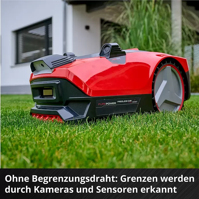 Einhell Power X-Change 18V Mähroboter FREELEXO CAM PLUS 600600 m², Schnittbreite: 18 cm, Kamera-gestützte Navigation, Ultraschallsensorik Info
