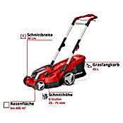 Einhell PXC 18V Akku-Rasenmäher Rasarro 36/36 (36 V, 2 Akkus, 3 Ah, Schnittbreite: 36 cm) | BAUHAUS