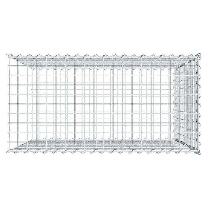 Gabiona Gabione Typ 2 (Zum Anbau in der Länge, 100 x 50 x 100 cm, Stahl, Maschenbreite: 50 mm, Maschenhöhe: 50 mm, Spirale) | BAUHAUS