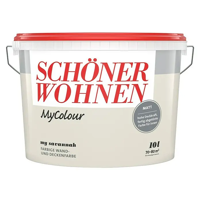 SCHÖNER WOHNEN-Farbe MyColour Wandfarbe - My Savanah, Matt, 10 l - Dose Schöner Wohnen My Colour Farbe "my savannah" für farbige Wand- und Deckenanstriche, matt, mit hoher Deckkraft, Inhalt: 10l, Reichweite: 70-80 m².