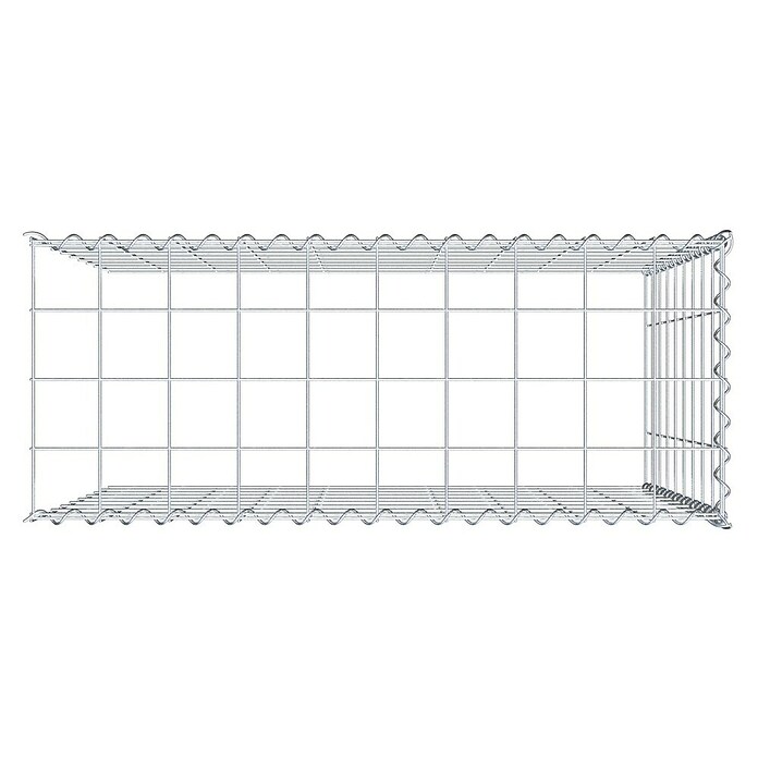 Gabiona Gabione Typ 4 (Zum Anbau in Länge & Höhe, 100 x 40 x 90 cm, Stahl, Maschenbreite: 100 mm, Maschenhöhe: 100 mm, Spirale) | BAUHAUS