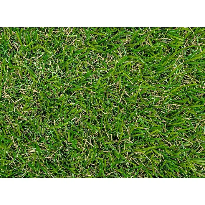 Césped artificial Madeira - 5 x 2 m, Altura del pelo: 28 mm, 19.950 puntadas/m² - Primer plano de césped artificial, mostrando una alternativa realista al césped natural con un mantenimiento mínimo.
