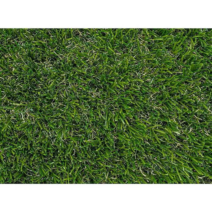 Césped artificial Sicilia - 5 x 2 m, Altura del pelo: 38 mm, 21.000 puntadas/m² - Primer plano de césped artificial exuberante y verde. La textura es densa y realista, ideal para jardines y paisajes.