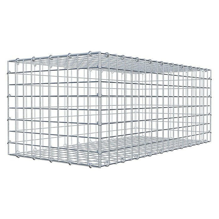 Gabiona Gabione (100 x 50 x 40 cm, Stahl, Maschenbreite: 50 mm, Maschenhöhe: 50 mm, C-Ring) | BAUHAUS