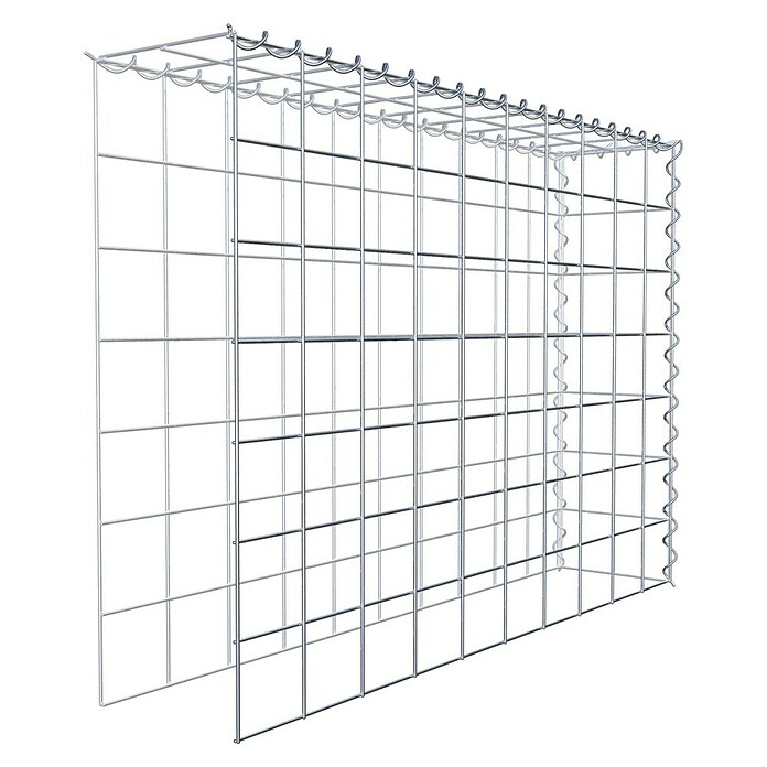 Gabiona Gabione Typ 4 (Zum Anbau in Länge & Höhe, 100 x 20 x 70 cm, Stahl, Maschenbreite: 100 mm, Maschenhöhe: 100 mm, Spirale) | BAUHAUS