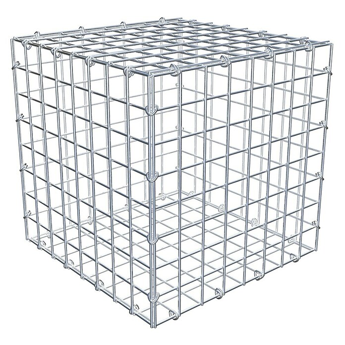 Gabiona Gabione (40 x 40 x 40 cm, Stahl, Maschenbreite: 50 mm, Maschenhöhe: 50 mm, C-Ring) | BAUHAUS