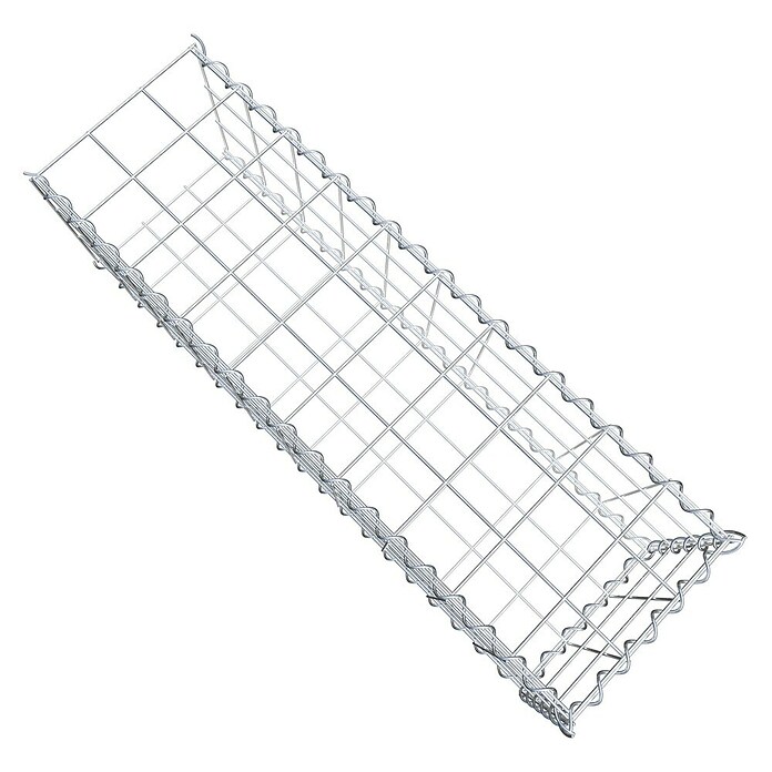 Gabiona Gabione Typ 2 (Zum Anbau in der Länge, 100 x 30 x 30 cm, Stahl, Maschenbreite: 100 mm, Maschenhöhe: 100 mm, Spirale) | BAUHAUS