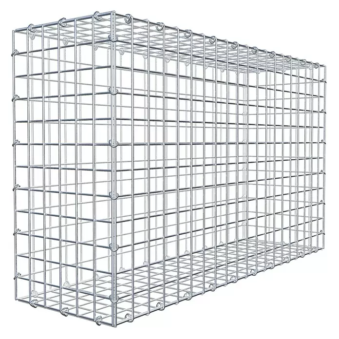 Gabiona Gabione - 100 x 30 x 60 cm, Stahl, Maschenbreite: 50 mm, Maschenhöhe: 50 mm - Rechteckiger Gabionenkorb aus verzinktem Stahldraht.