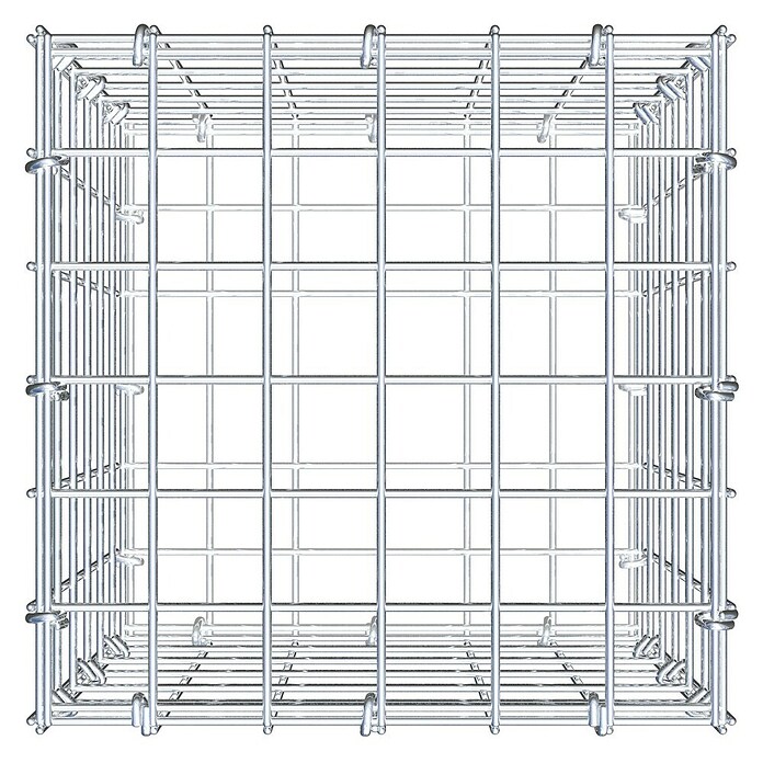 Gabiona Gabione (30 x 30 x 30 cm, Stahl, Maschenbreite: 50 mm, Maschenhöhe: 50 mm, C-Ring) | BAUHAUS