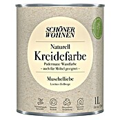 SCHÖNER WOHNEN-Farbe Naturell Wandfarbe Kreidefarbe (Muschelliebe - leichtes Hellbeige, Matt, 1 l, Konservierungsmittelfrei) | BAUHAUS