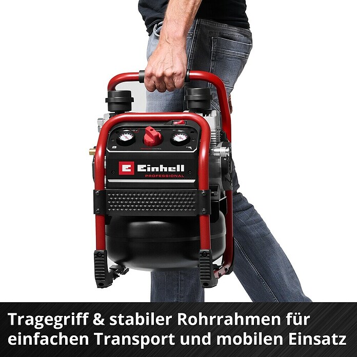 Einhell Professional Power X-Change 18V Akku-Kompressor Silenzzo 18/160 (18 V, Ohne Akku, 8 bar) | BAUHAUS