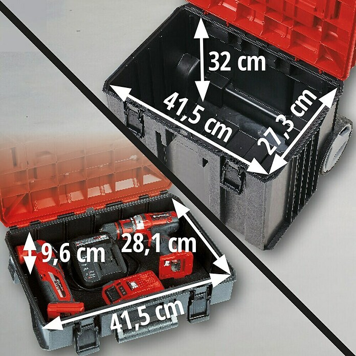 Einhell Kovčeg za alat E-Case Tower  (D x Š x V: 45 x 41,2 x 69,1 cm, Polipropilen, Nosivost: 120 kg) | BAUHAUS