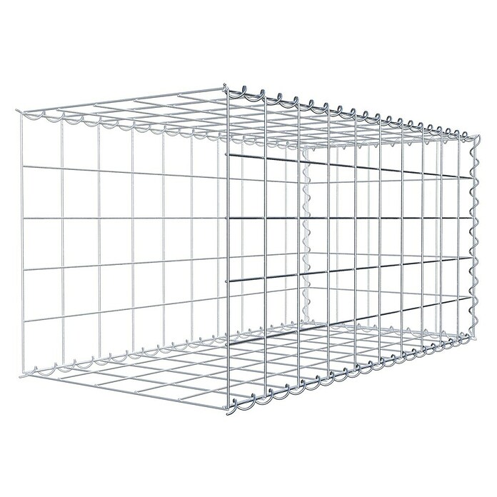Gabiona Gabione Typ 2 (Zum Anbau in der Länge, 100 x 50 x 50 cm, Stahl, Maschenbreite: 100 mm, Maschenhöhe: 100 mm, Spirale) | BAUHAUS
