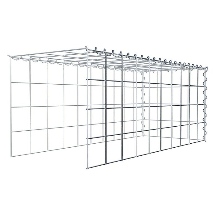 Gabiona Gabione Typ 4 (Zum Anbau in Länge & Höhe, 100 x 40 x 40 cm, Stahl, Maschenbreite: 100 mm, Maschenhöhe: 100 mm, Spirale) | BAUHAUS